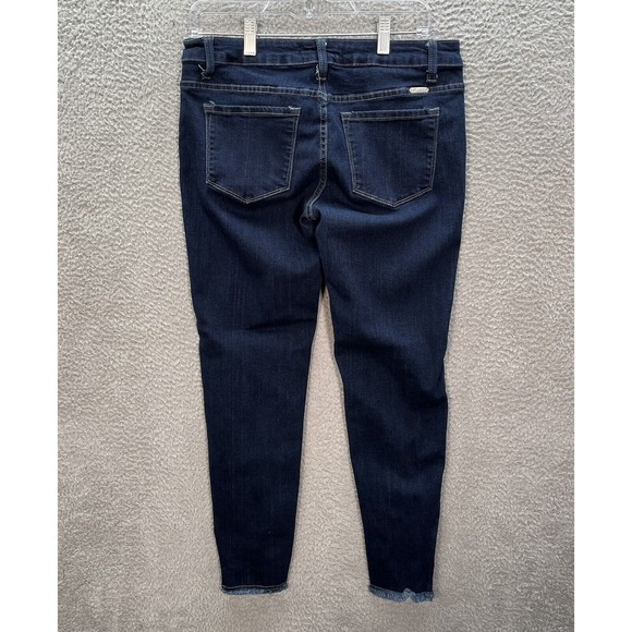 KanCan Jeans Womens 11/29 Blue Mid Rise Skinny Ankle Raw Hem Stretch Preppy - Picture 2 of 9